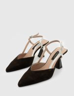 DAJANA Brown Suede Leather Women's Heeled Sandal - Image 2