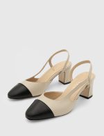 AMMINA Beige Leather Women's Pump - Image 2