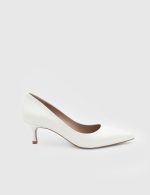 OPHELIA White Leather Women's Stiletto