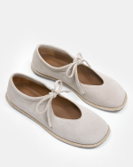 SOLVE Gray Suede Leather Women's Loafer - Image 3