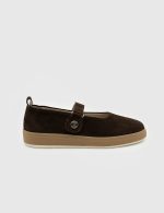 ELSA Brown Suede Leather Women's Ballerina