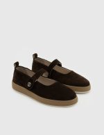 ELSA Brown Suede Leather Women's Ballerina - Image 3