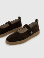 ELSA Brown Suede Leather Women's Ballerina - Image 2