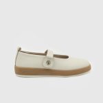 ELSA White Leather Women's Ballerina