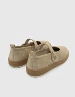 ELSA Beige Suede Leather Women's Ballerina - Image 4