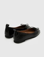 ARIEL Black Leather Women's Ballerina - Image 4