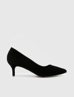 NELIA Black Suede Leather Women's Stiletto
