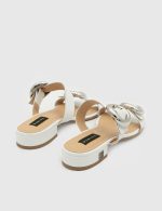 GLEDIA White Leather Women's Mulle - Image 4