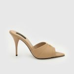 SOLEN Nude Leather Women's Heeled Slide