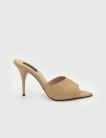 SOLEN Nude Leather Women's Heeled Slide