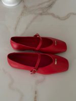 MURIEL Red Leather Women's Ballerina - Image 4
