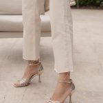 DONK Gold Leather Women's Heeled Sandal
