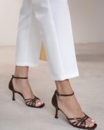 DONK Brown Patent Leather Women's Heeled Sandal - Image 2