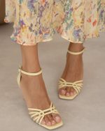 DONK Yellow Leather Women's Heeled Sandal - Image 3