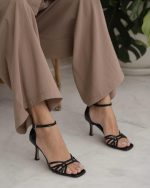 DONK Black Patent Leather Women's Heeled Sandal - Image 2