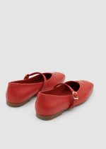 MURIEL Red Leather Women's Ballerina - Image 4