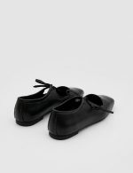 SORELA Black Leather Women's Ballerina - Image 4