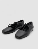 SORELA Black Leather Women's Ballerina - Image 2