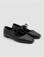 SORELA Black Leather Women's Ballerina - Image 3