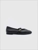 MURIEL Black Leather Women's Ballerina - Image 2