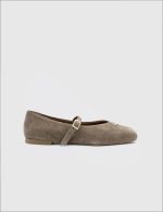 MURIEL Mink  Suede Leather Women's Ballerina - Image 2