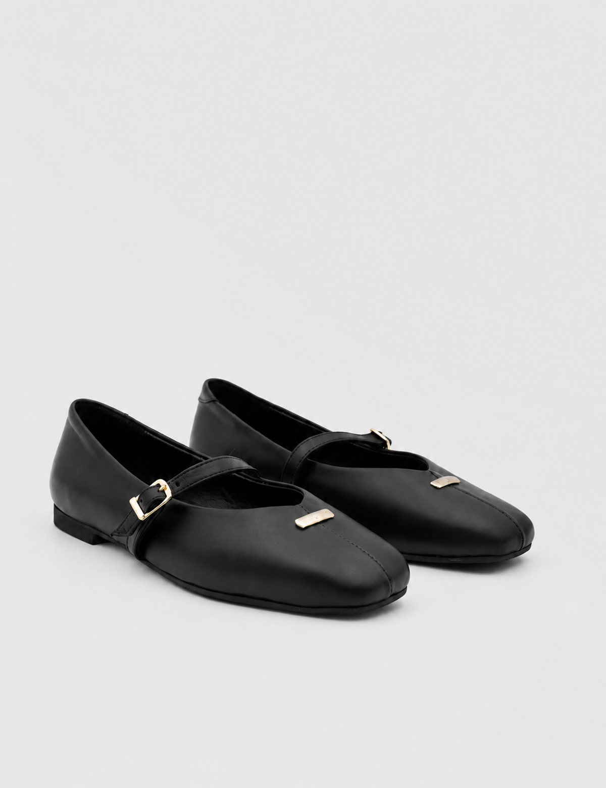 IMG_5338.JPG MURIEL Black Leather Women's Ballerina - Image 1