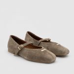 MURIEL Mink  Suede Leather Women's Ballerina