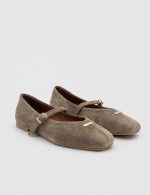 MURIEL Mink  Suede Leather Women's Ballerina