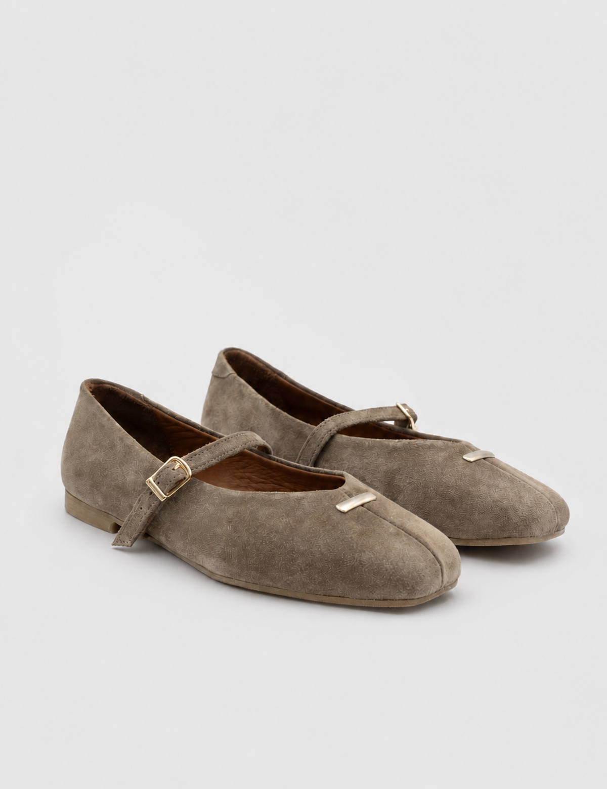 IMG_5346.JPG MURIEL Mink Suede Leather Women's Ballerina - Image 1