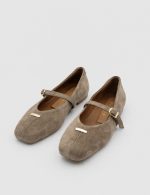 MURIEL Mink  Suede Leather Women's Ballerina - Image 3