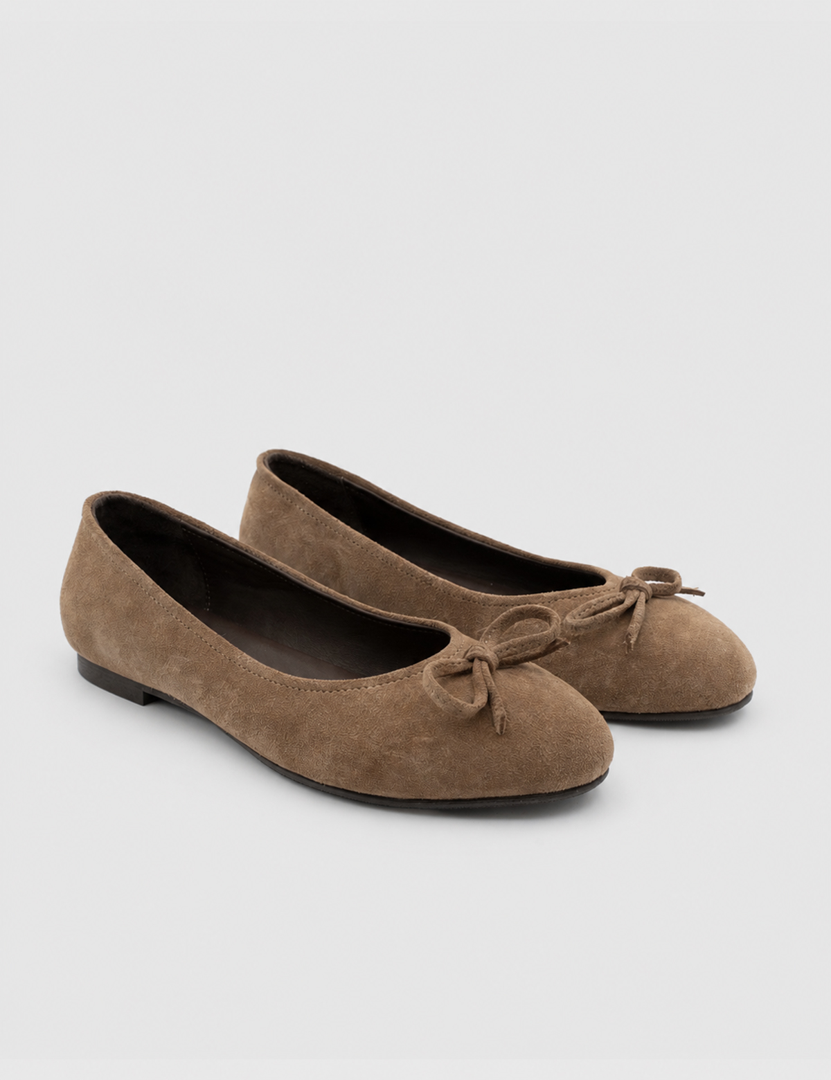 IMG_5352.JPG ZERBI Camel Suede Leather Women's Ballerina - Image 1