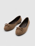 ZERBI Camel Suede Leather Women's Ballerina - Image 3