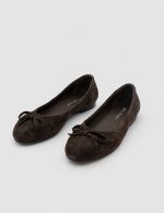 ZERBI Brown Suede Leather Women's Ballerina - Image 3