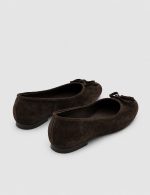 ZERBI Brown Suede Leather Women's Ballerina - Image 4