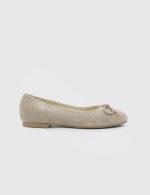 ZERBI Beige Suede Leather Women's Ballerina - Image 2