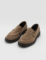 ELDA Camel Suede Leather Women's Loafer - Image 3