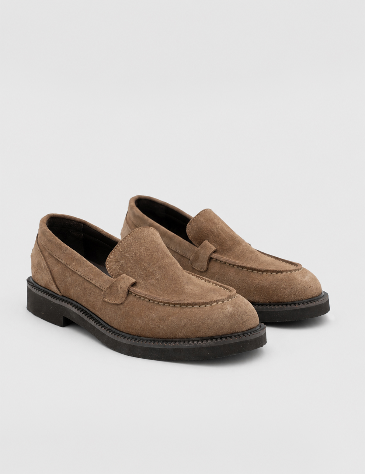 IMG_5368.JPG ELDA Camel Suede Leather Women's Loafer - Image 1