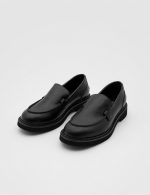 ELDA Black Leather Women's Loafer - Image 3