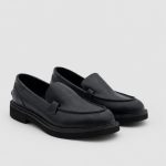 ELDA Black Leather Women's Loafer