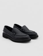 ELDA Black Leather Women's Loafer