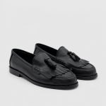 SILVANA Black Leather Women's Loafer