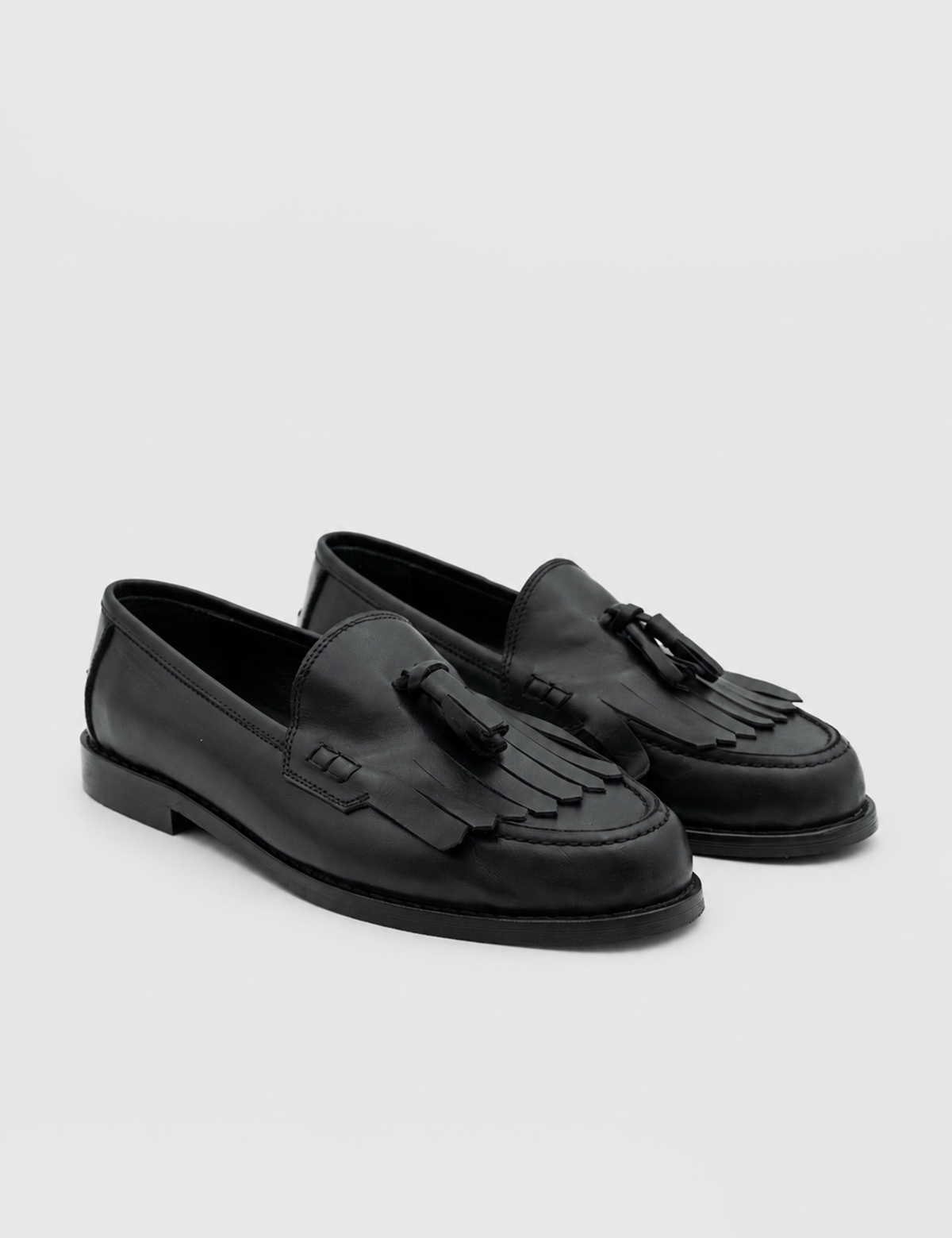 IMG_5375.JPG SILVANA Black Leather Women's Loafer - Image 1