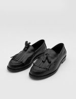 SILVANA Black Leather Women's Loafer - Image 3