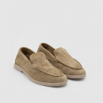 BERY Beige Suede Leather Women's Loafer