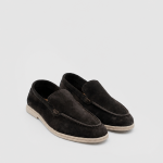 BERY Brown Suede Leather Women's Loafer