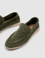 BERY Green Suede Leather Women's Loafer - Image 3