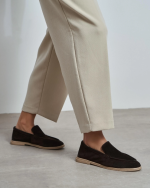 BERY Brown Suede Leather Women's Loafer - Image 3