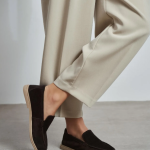 BERY Brown Suede Leather Women's Loafer
