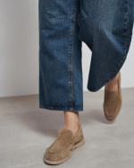 BERY Beige Suede Leather Women's Loafer - Image 3