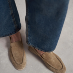 BERY Beige Suede Leather Women's Loafer